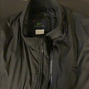 black Lacoste sleeveless insulated vest